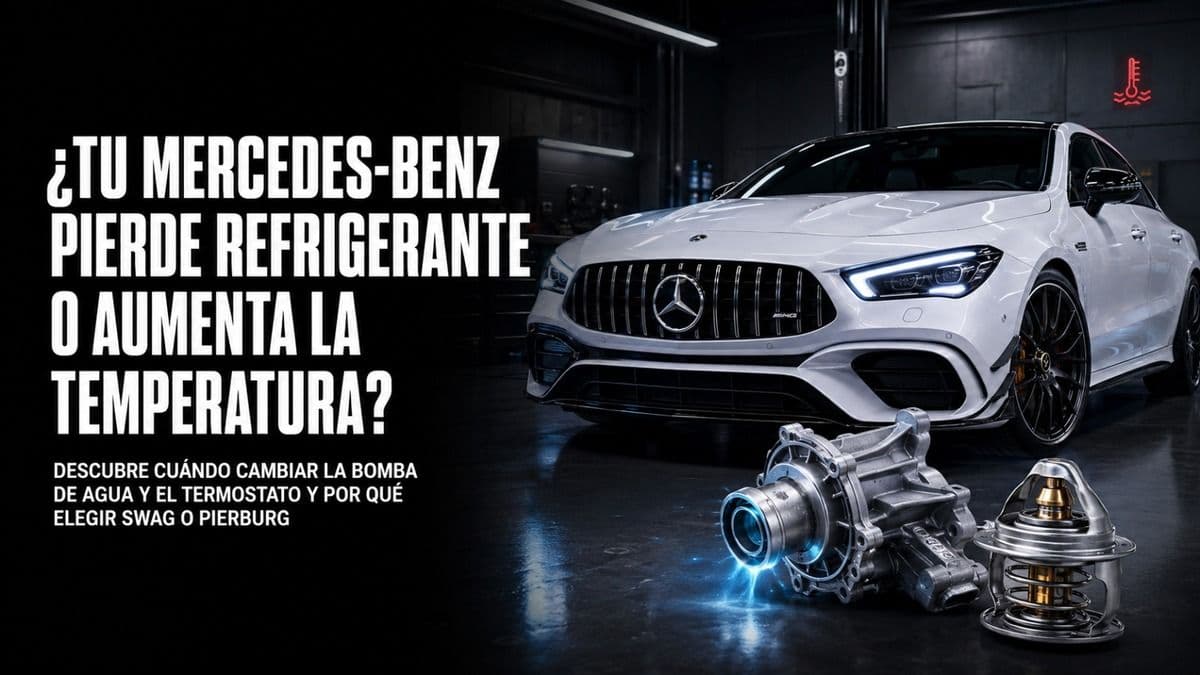 Bomba de agua y termostato Mercedes-Benz: no esperes a que el motor se caliente